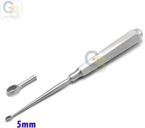 Piffard Dermal Curettes 5MM Oval Shape Cup 6 1/4" Ent Instruments by G.S Online Store in Saudi Arabia