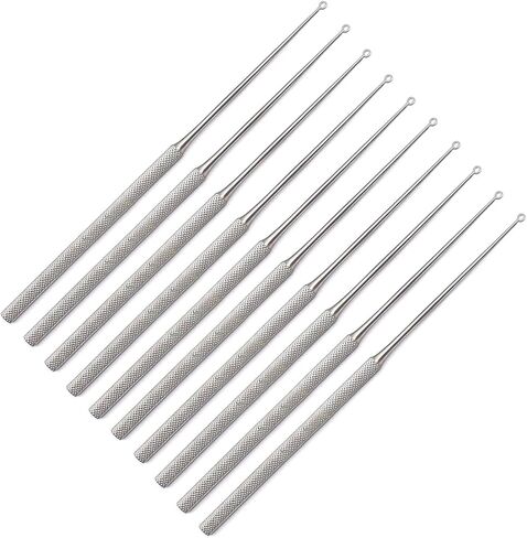 G.S 10 PCS Buck Ear Curette #1 Blunt Straight 6.5" Veterinary ENT Instruments Best Quality in Kuwait