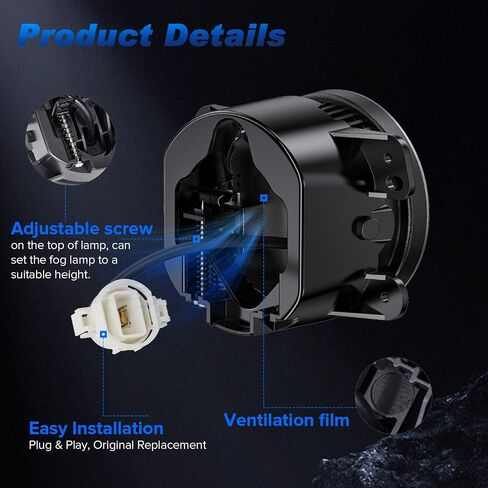 LED LED FOG FOG Light متوافق مع Wrangler JK JKU 2007-2018 ، Grand Cherokee 2011-2013 ، Cherokee 2014-2024 ، مجموعة ضباب الوفير الأمامية ، Lays Len in Kuwait