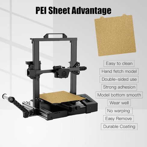 Double Sided Textured PEI Sheet for Voron 2.4,355x355mm/13.9x13.9inch,Flexible Spring Steel Build Platewith Magnetic Base for Voron 2.4 350,Sovol SV03, RepRap 3D Printer. in Saudi Arabia