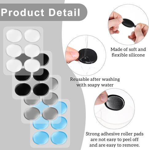 30 Pcs Drum Dampeners, Gels Silicone Gel Pads Soft Drum Dampeners Dampening Mute Pads for Cymbals Tone Control (Transparent, Brown, Blue and Black) in Saudi Arabia