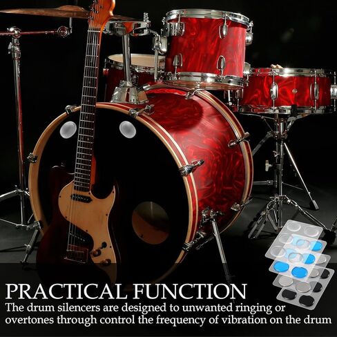 30 PCS Drumpeners Round Round Gel Drum Pads Soft Silicone Pads Palcs Plads Plads Mute Cute Palcs Multicolored MUNTING RECKERING FOR CYMBALS CONTRIN in Saudi Arabia