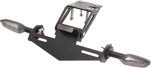 Tail Tidy Kit for Z650 ER650 Ninja650 EX650 2017-2024. مجموعة أدوات إخراج Fender مجهزة زاوية - حامل لوحة ترخيص قابل للتعديل ، مصباح لوحة الترخيص ، التوصيل والتشغيل أضواء إشارة الدوران (واضح) in Kuwait