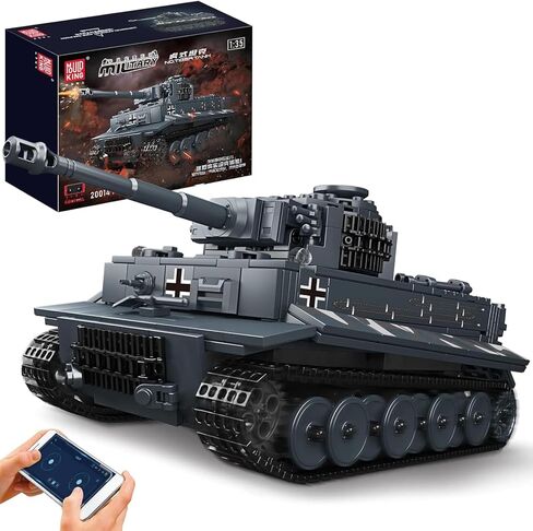[جهاز التحكم عن بُعد/التطبيق] Mould King Moc Leopard 2 Tank Building Kits ، مجموعات كتلة بناء مركبة عسكرية ، مجموعات طرازات للبالغين ، ألعاب الصبي لهدايا عيد الميلاد وعيد الميلاد (1091 مساءً) in Saudi Arabia