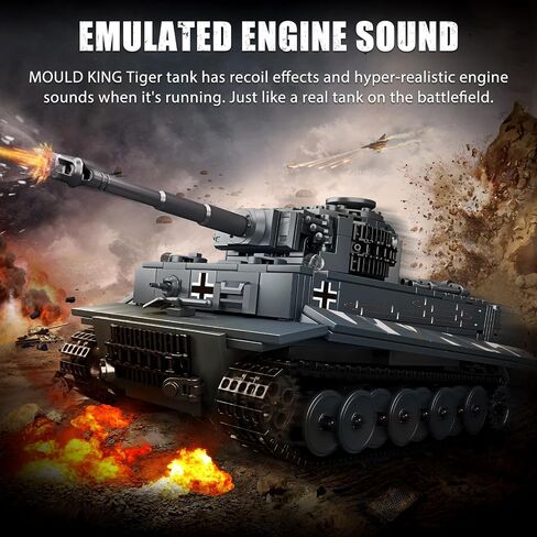 [جهاز التحكم عن بُعد/التطبيق] Mould King Moc Leopard 2 Tank Building Kits ، مجموعات كتلة بناء مركبة عسكرية ، مجموعات طرازات للبالغين ، ألعاب الصبي لهدايا عيد الميلاد وعيد الميلاد (1091 مساءً) in Saudi Arabia