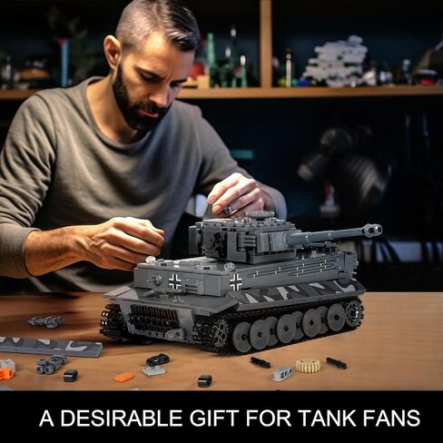 [جهاز التحكم عن بُعد/التطبيق] Mould King Moc Leopard 2 Tank Building Kits ، مجموعات كتلة بناء مركبة عسكرية ، مجموعات طرازات للبالغين ، ألعاب الصبي لهدايا عيد الميلاد وعيد الميلاد (1091 مساءً) in Saudi Arabia