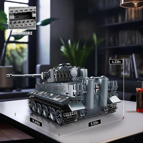 [جهاز التحكم عن بُعد/التطبيق] Mould King Moc Leopard 2 Tank Building Kits ، مجموعات كتلة بناء مركبة عسكرية ، مجموعات طرازات للبالغين ، ألعاب الصبي لهدايا عيد الميلاد وعيد الميلاد (1091 مساءً) in Saudi Arabia