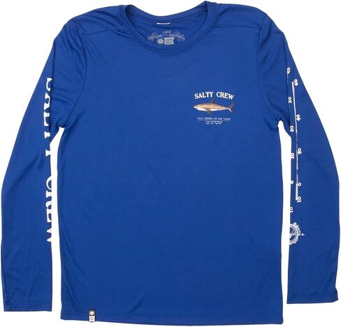 Salty Crew Big Boys' Bruce LS Rashguard - Royal in Saudi Arabia