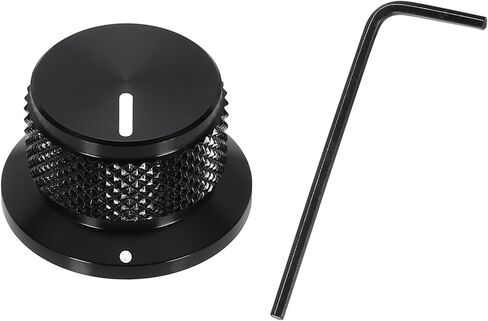 Meccanixity 4pcs الألومنيوم مقابض الجهد مقبض 1/4 "وحدة التحكم في الصوت أعلى قبعة مقبض لأدوات الجيتار Audio Mixer Amplifier Silver in Saudi Arabia