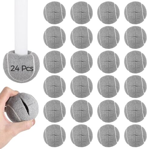 24 PCS كرات التنس السابقة ، كرات تنس Walker ، كرات التنس للكراسي ، وسادات قدم الساق على كرسي هادئة ، أغطية الأثاث المضاد للانزلاق لحماية الأرضيات in Saudi Arabia