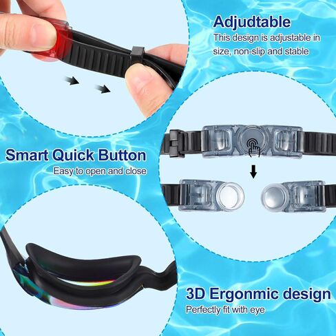 FLUTESAN 6 Pack Swimming Goggles البالغين الأطفال المضادين للضباب in Saudi Arabia