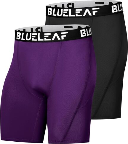 Blueleaf Men's Compression Shorts Sports Running Spandex Shorts Performance Athletic Workout Base Layer Underwear in Kuwait