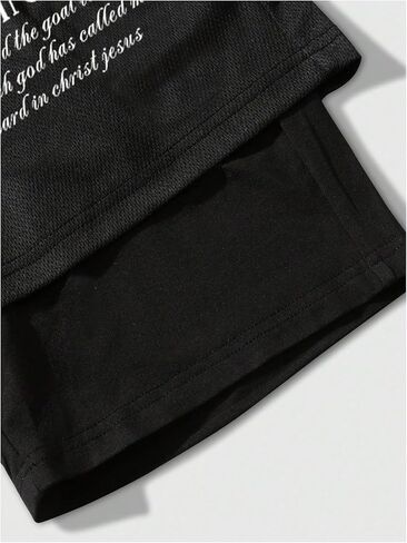 Floerns Men's 2 in 1 Running Shorts Cross Print Athletic Gym Workout Shorts with Compression Liner in Saudi Arabia