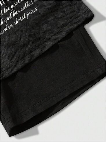 Floerns Men's 2 in 1 Running Shorts Cross Print Athletic Gym Workout Shorts with Compression Liner in Saudi Arabia