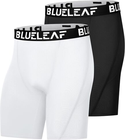 Blueleaf Men's Compression Shorts Sports Running Spandex Shorts Performance Athletic Workout Base Layer Underwear in Kuwait