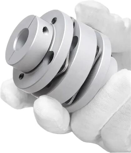 1pc D44-L50 LK3-C44-W Aluminium Aluminium Flange Double Diaphragm اقتران (10 × 12 مم) in Kuwait