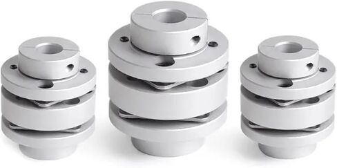 1pc D44-L50 LK3-C44-W Aluminium Aluminium Flange Double Diaphragm اقتران (10 × 12 مم) in Kuwait