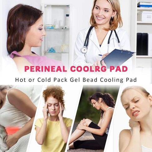 Postpartum Cold Pack, Perineal Cooling Pad Pregnancy & Hemorrhoid Pain Relief, Postpartum Ice Pack Pads with 2 Washable Sleeves (Blue (4 ice Pack+2 Fabric Cover)) in Kuwait