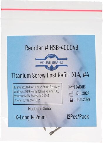 400048 HSB Titanium Screw Posts XL4#4 X-Long 14.2mm 12/Pk in Saudi Arabia