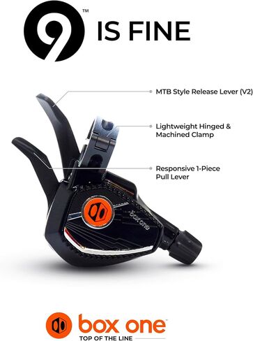 Box One Prime 9 E-Bike Shifter 1 Gear Per Click, Non E-Bike Shifter 1 Piece Pull Lever up to 3 Gears Per Click Bicycle Shift Lever Cable for Mountain Bike Shifters, MTB, Bicycle Gear Shifter Cycling in Saudi Arabia