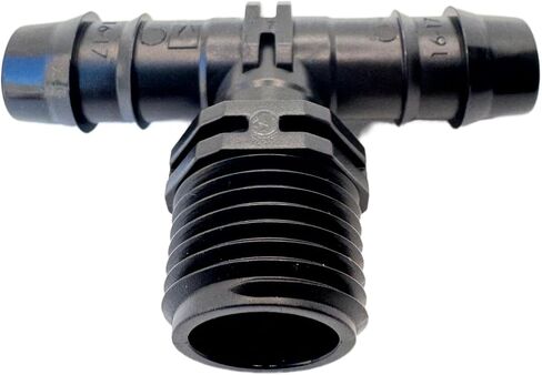 1/2" Barbed Fittings .520" ID (16 mm)(Black)(10 Packs) (ADAPTER TEE) in Kuwait