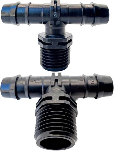 1/2" Barbed Fittings .520" ID (16 mm)(Black)(10 Packs) (ADAPTER TEE) in Kuwait