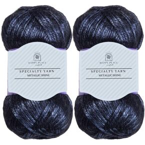 2PK Metallic Shine Yarn, Bulky, Wool Yarn, Silky Soft, Sparkly Yarn for Knitting and Crochet, Total 200g | 460m (Copper) in Kuwait