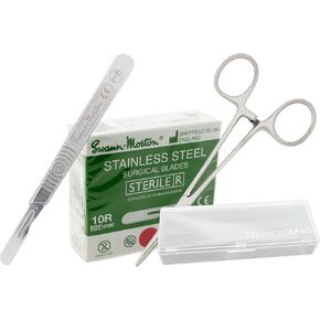مجموعة Dermaplaning مع Swann Morton 10R Dermaplaning Blades (100ct.) No 3 Handle ، صندوق تخزين Kimball ، توبيخ متوافق لتثبيت شفرات Dermaplane in Saudi Arabia