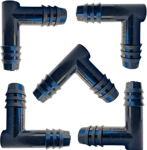 1/2" Barbed Fittings .520" ID (16 mm)(Black)(10 Packs) (ADAPTER TEE) in Kuwait