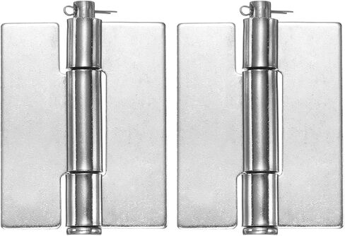 uxcell 2 Pack Heavy Duty Weldable Hinges, 3" x 2.28" x 0.08" Weld on Butt Hinge Stainless Steel Folding Metal Detachable Gate Hinges for Trailer Doors, Silver in Kuwait