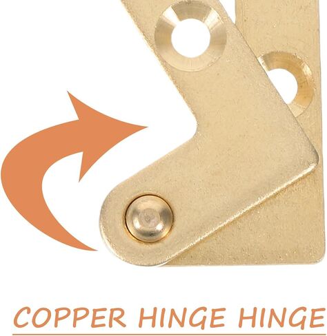 Uonlytech 2pcs 180 Copper Butt Hinge Rotatable Heavy Duty for Hidden Doors Easy Installation Invisible Design for Smooth Operation and Aesthetic Appeal in Saudi Arabia