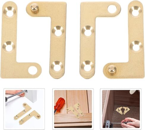 Uonlytech 2pcs 180 Copper Butt Hinge Rotatable Heavy Duty for Hidden Doors Easy Installation Invisible Design for Smooth Operation and Aesthetic Appeal in Saudi Arabia