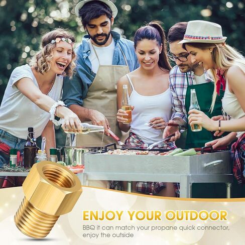 Frienda 1/4 Inch Male NPT x 1/4 Inch Female Inverted Flare Propane Fitting Reducer Brass Female Pipe Adapter Bushing Reducer Threaded Pipe Connector for Fuel Convert(1 Pcs) in Saudi Arabia