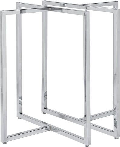 EURO STYLE Legend Dining Table Base | Contemporary and Durable | Minimalist Aesthetic | Adjustable Feet with Floor Protections | Built for Home Use | Brushed Stainless Steel in Saudi Arabia