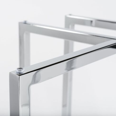 EURO STYLE Legend Dining Table Base | Contemporary and Durable | Minimalist Aesthetic | Adjustable Feet with Floor Protections | Built for Home Use | Brushed Stainless Steel in Saudi Arabia