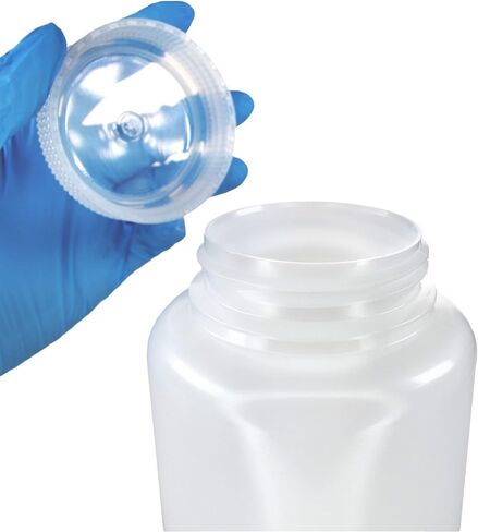 Eisco -1L زجاجات الكاشف HDPE واسعة الفم مع أغطية البولي بروبيلين ، غير سريلي ، حزمة من 12 ، حاويات مختبرات مقاومة للتسرب ، من -100 إلى 120 درجة مئوية. in Saudi Arabia