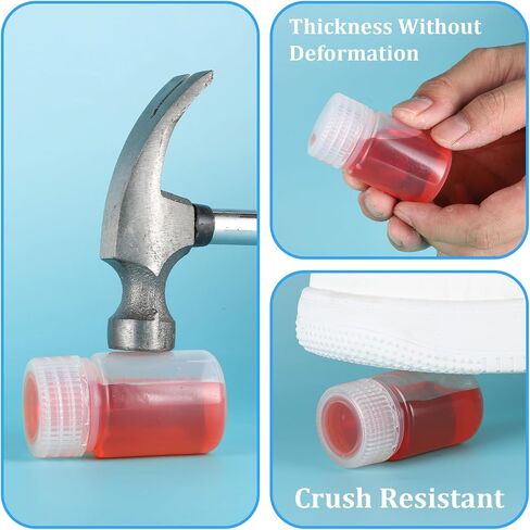 12 Pcs 1oz Plastic Sample Bottles, 30ML Plastic Bottles with Caps Wide Mouth Lab Reagent Bottle Small Pill Bottle Sealed Leak-proof Multipurpose for Laboratory Travel at Home in Saudi Arabia