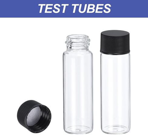Patikil 20ml قوارير زجاجية واضحة ، 8 حزمة قارورة عينة مع زجاجة وسائط كاشف كاشف المسمار مع قارورة زجاجية سائلة مقاومة للتسرب للمختبر لمختبر المختبر in Saudi Arabia