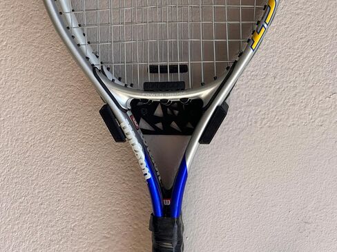 Tennis Racket Wall Mount – Holds 2 Rackets, Modern Design, Tennis Player Gift, Racket Organization, Wall Mounted Sports Equipment Organization, Tennis Racket Display, Matte Black, Made In Texas, in Saudi Arabia