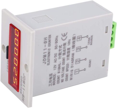 العداد الإلكتروني ، JDM11-6H لا عداد الجهد 6 أرقام ترحيل عداد العرض الرقمي LED إلكتروني (AC/DC12V) in Kuwait