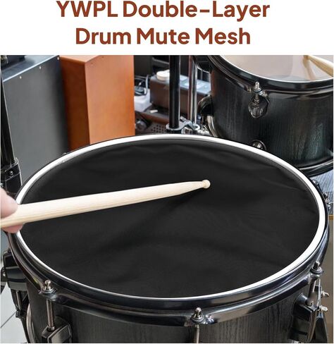 5 قطع طبلة رأس الطبلة طبلة الرأس ، الجلد مزدوج الشبكات ممارسة بهدوء صامت كتم طبل رأس الأسطوان in Kuwait