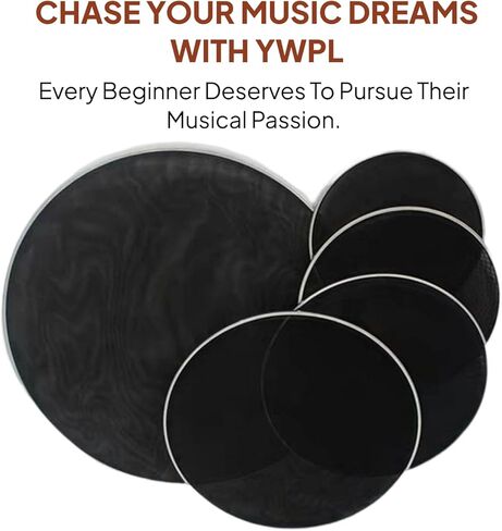 5 قطع طبلة رأس الطبلة طبلة الرأس ، الجلد مزدوج الشبكات ممارسة بهدوء صامت كتم طبل رأس الأسطوان in Kuwait