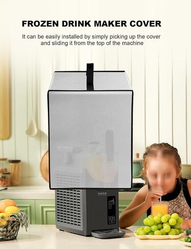 Frozen Drink Maker Cover Slushie Machine Lid Heavy duty Dustproof Nylon Case for INOVIVA Slushy Maker/for BKPPM Frozen Drink Maker/Frozen Margarita Machine, 68 oz in Saudi Arabia