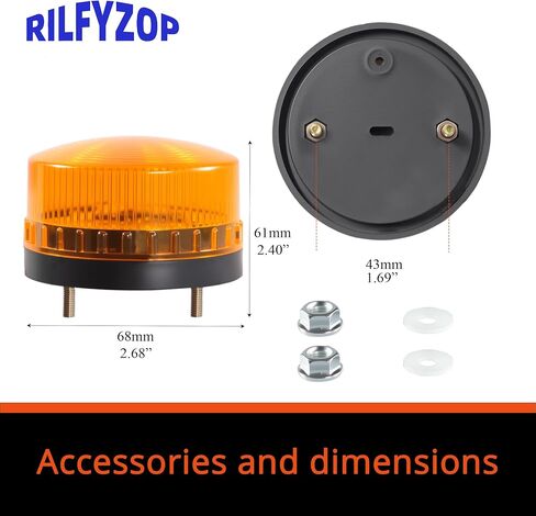 Industrial Round Beeper Warning Light D-5061-J Yellow AC 12V 75dB Flashing in Saudi Arabia