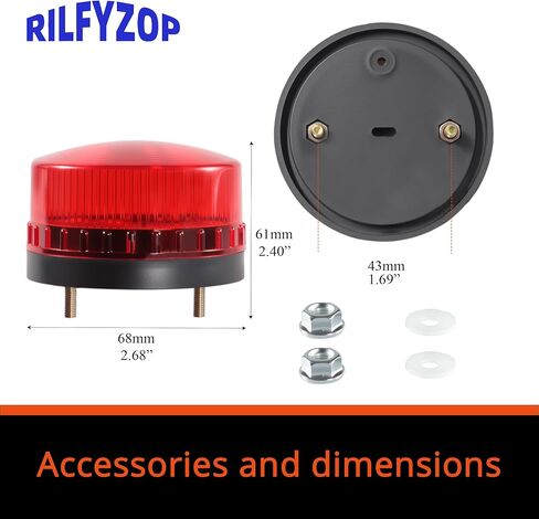 Industrial Round Beeper Warning Light D-5061-J Yellow AC 12V 75dB Flashing in Saudi Arabia