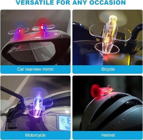 4 أجهزة كمبيوتر محدودة طائرة LED التي تعمل بالرياح-أضواء الدراجة الممتعة لإكسسوارات الدراجات للدراجات البالغة والأطفال ، وملحقات الدراجات ، وملحقات الدراجات النارية ، وزينة الخوذة in Kuwait