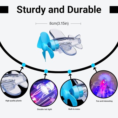 4 أجهزة كمبيوتر محدودة طائرة LED التي تعمل بالرياح-أضواء الدراجة الممتعة لإكسسوارات الدراجات للدراجات البالغة والأطفال ، وملحقات الدراجات ، وملحقات الدراجات النارية ، وزينة الخوذة in Kuwait