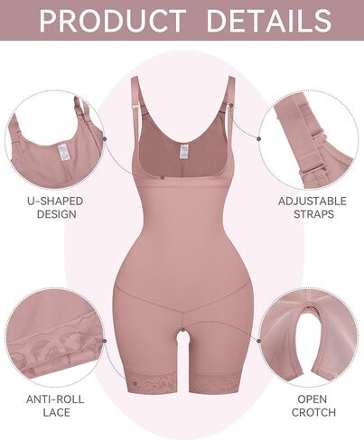 SHAPSHE Fajas Colombianas Shapewear for Women Seamless Butt Lifting Bodysuit Open Bust Post Surgery Body Shaper in Saudi Arabia