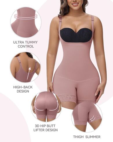 SHAPSHE Fajas Colombianas Shapewear for Women Seamless Butt Lifting Bodysuit Open Bust Post Surgery Body Shaper in Saudi Arabia