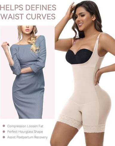 SHAPSHE Fajas Colombianas Shapewear for Women Seamless Butt Lifting Bodysuit Open Bust Post Surgery Body Shaper in Saudi Arabia